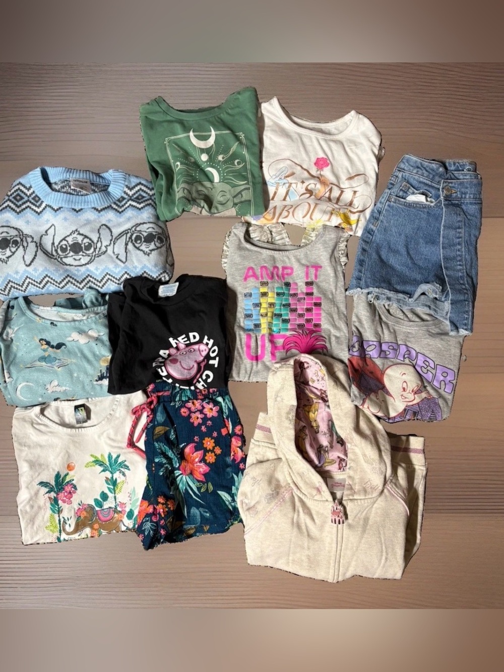 Lot Of Quality Girls Size 6/6X Disney, Trolls, Stitch, Casper, Star Wars READ